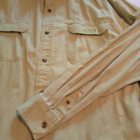 Men's Magellan Sportswear L/S Button Up. XL Brushed Cotton Celery Green Outdoors - Picture 2 of 8